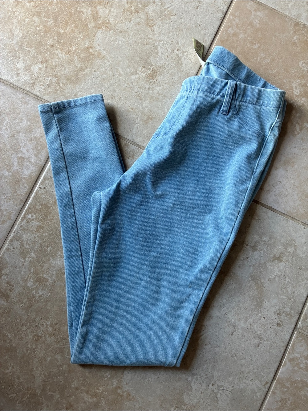 Light Blue Women’s Stretch Faded Denim Leggings